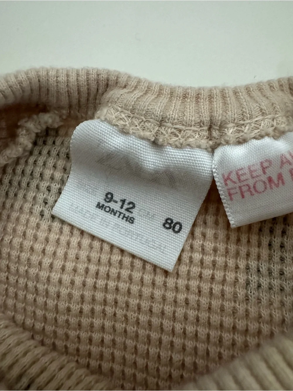 Zara baby 9-12 months Waffle Knit Floral Two-Piece Set
